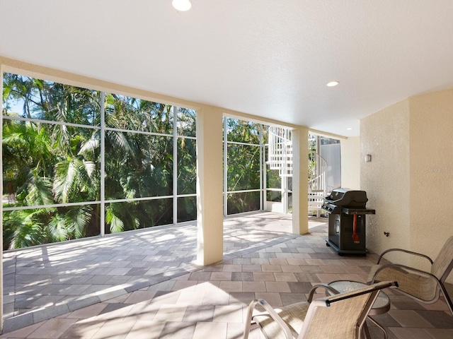 view of sunroom