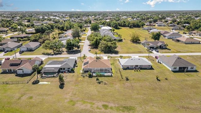 drone / aerial view with a residential view