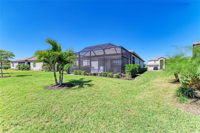 5129 Marina Basin Ct, Bradenton, FL 34211 - view of grassy yard featuring a lanai