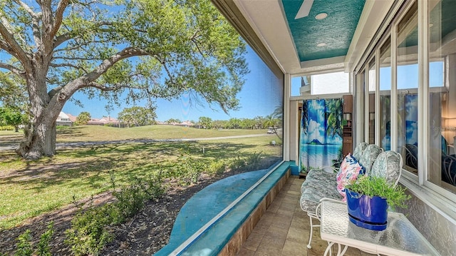 view of sunroom