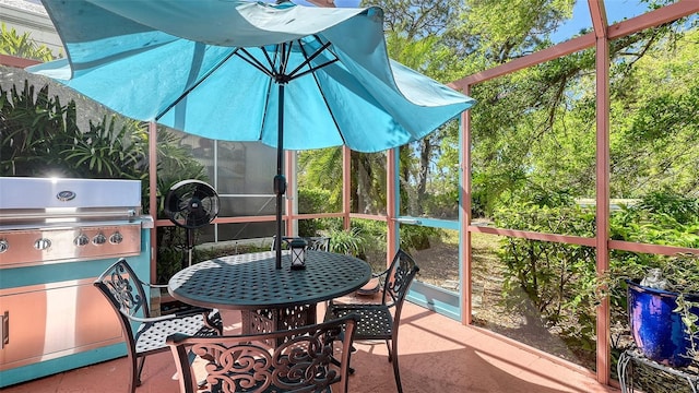 view of sunroom / solarium
