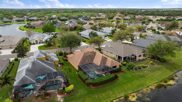 12211 Aster Ave, Bradenton, FL 34212 - drone / aerial view with a residential view and a water view