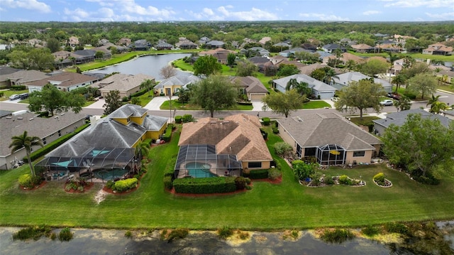 12211 Aster Ave, Bradenton, FL 34212 - birds eye view of property featuring a residential view and a water view