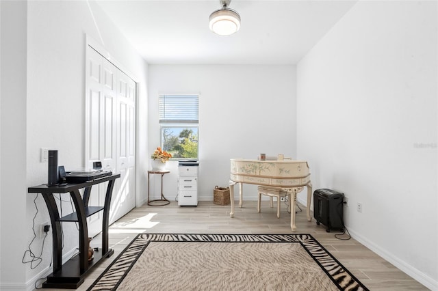 25325 Longmeadow Dr, Punta Gorda, FL 33955 - office area with baseboards and light wood-style floors