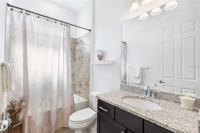 25325 Longmeadow Dr, Punta Gorda, FL 33955 - full bathroom with vanity, toilet, and shower / tub combo with curtain