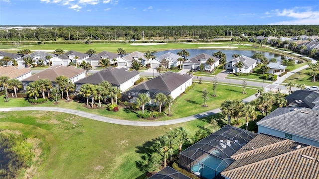 25325 Longmeadow Dr, Punta Gorda, FL 33955 - bird's eye view featuring golf course view, a residential view, and a water view