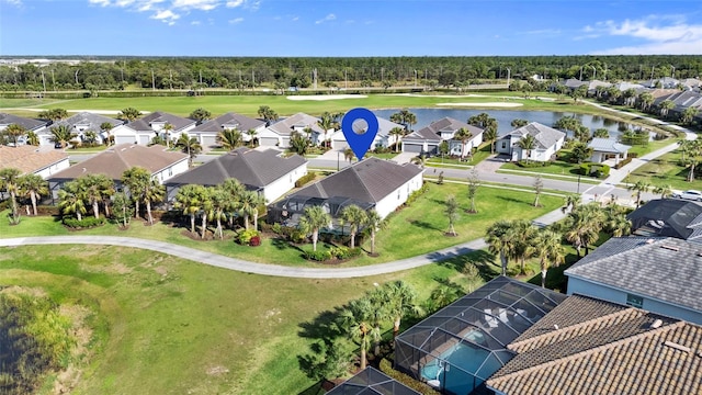 25325 Longmeadow Dr, Punta Gorda, FL 33955 - aerial view featuring view of golf course, a residential view, and a water view
