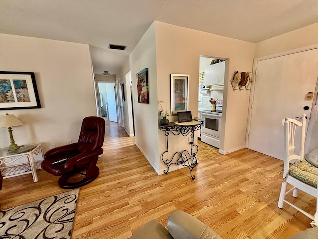 1633 Leisure Dr Unit M-37, Bradenton, FL 34207 - hallway with light wood-type flooring, baseboards, and visible vents