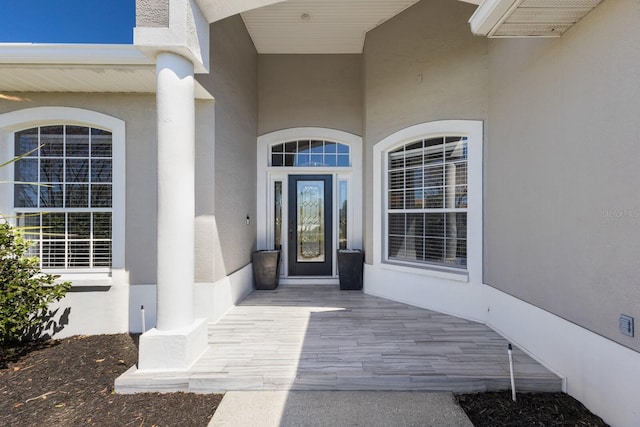 4606 Lake Fox Pl, Parrish, FL 34219 - entrance to property featuring stucco siding