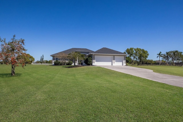 4606 Lake Fox Pl, Parrish, FL 34219 - ranch-style home with an attached garage, a front yard, and driveway