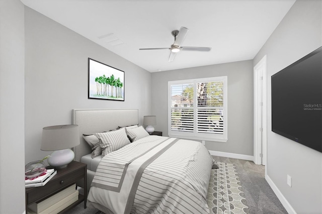 11717 Blue Hill Trl, Lakewood Ranch, FL 34211 - bedroom with baseboards, carpet floors, and ceiling fan