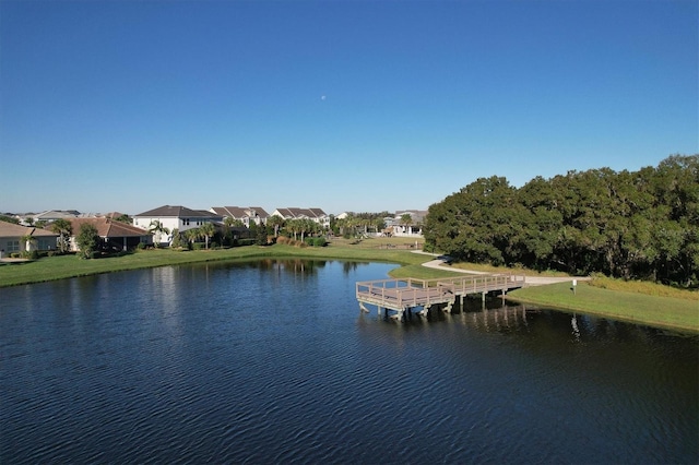 11717 Blue Hill Trl, Lakewood Ranch, FL 34211 - view of water feature featuring a residential view and a boat dock