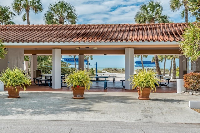 1928 Harbourside Dr Unit 1403, Longboat Key, FL 34228 - view of patio / terrace with a gazebo