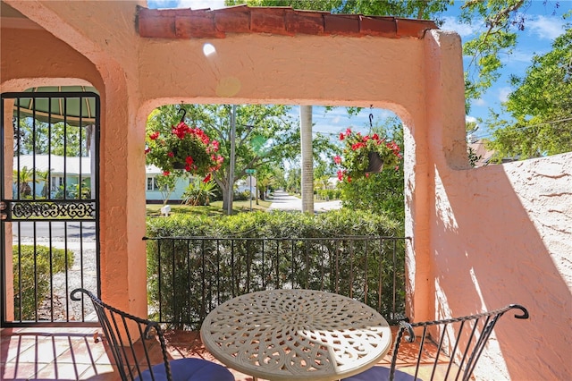 view of balcony