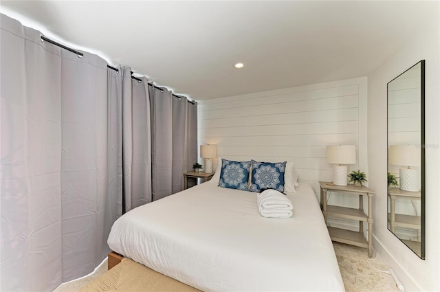 bedroom featuring recessed lighting