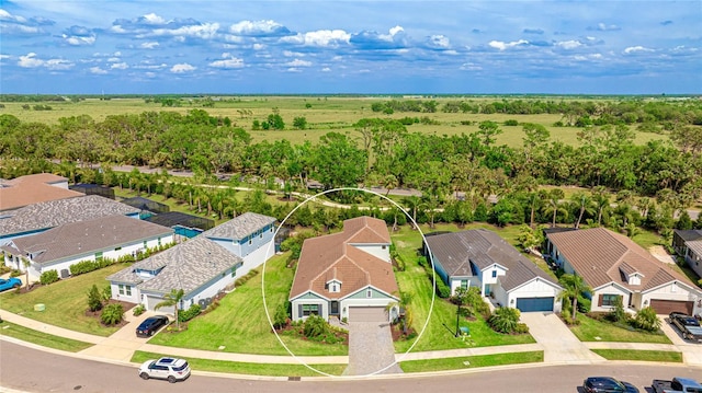 drone / aerial view featuring a residential view