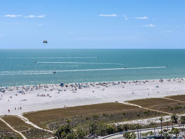 water view with a view of the beach