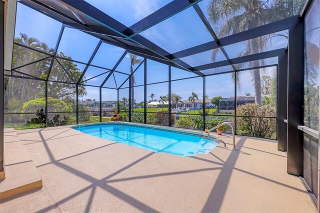 4704 Coral Lake Dr, Bradenton, FL 34210 - outdoor pool with a lanai and a patio