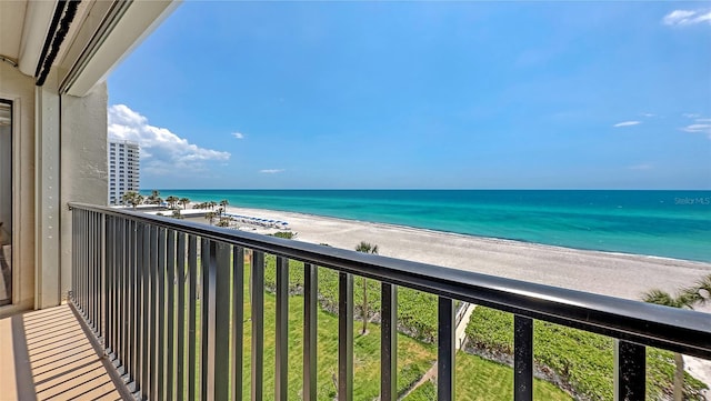 2675 Gulf Of Mexico Dr Unit 403, Longboat Key, FL 34228 - balcony featuring a water view and a beach view