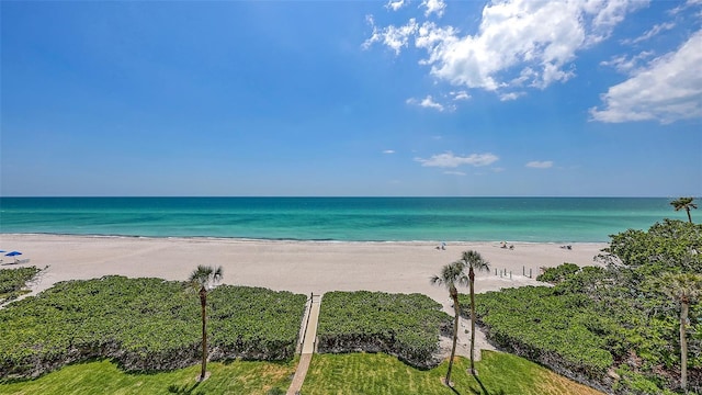 2675 Gulf Of Mexico Dr Unit 403, Longboat Key, FL 34228 - water view featuring a beach view