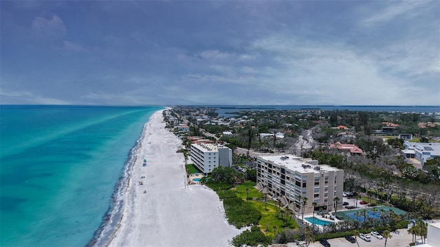 2675 Gulf Of Mexico Dr Unit 403, Longboat Key, FL 34228 - drone / aerial view with a view of the beach and a water view