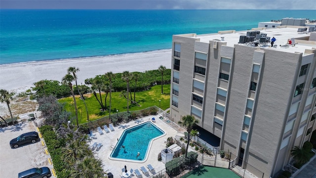 2675 Gulf Of Mexico Dr Unit 403, Longboat Key, FL 34228 - drone / aerial view with a beach view and a water view
