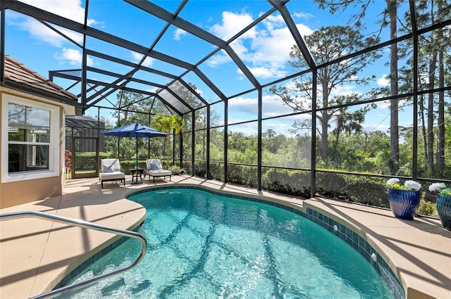 11716 Strandhill Ct, Lakewood Ranch, FL 34202 - pool with glass enclosure and a patio