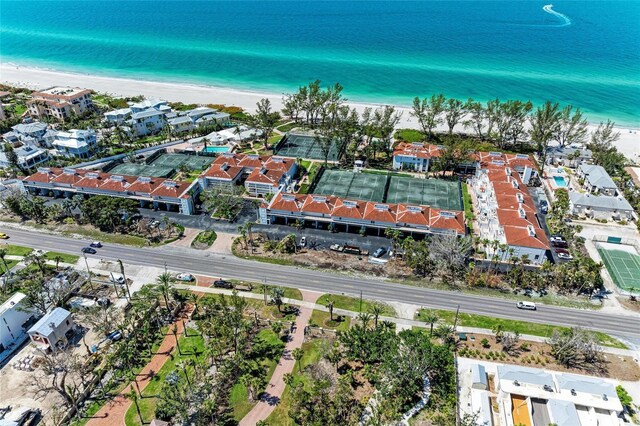 5055 Gulf Of Mexico Dr Unit 422, Longboat Key, FL 34228 - aerial view with a beach view and a water view