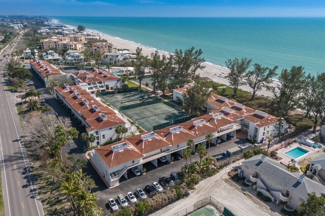5055 Gulf Of Mexico Dr Unit 422, Longboat Key, FL 34228 - aerial view featuring a beach view and a water view