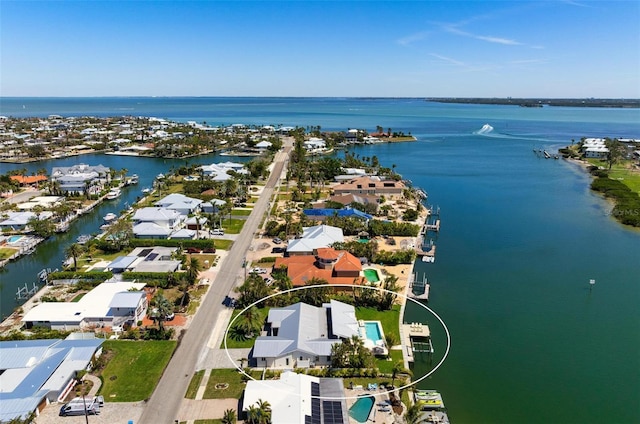 527 Key Royale Dr, Holmes Beach, FL 34217 - drone / aerial view featuring a residential view and a water view