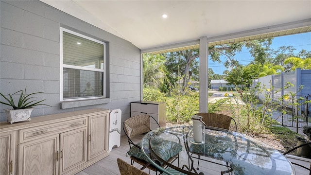 view of sunroom / solarium