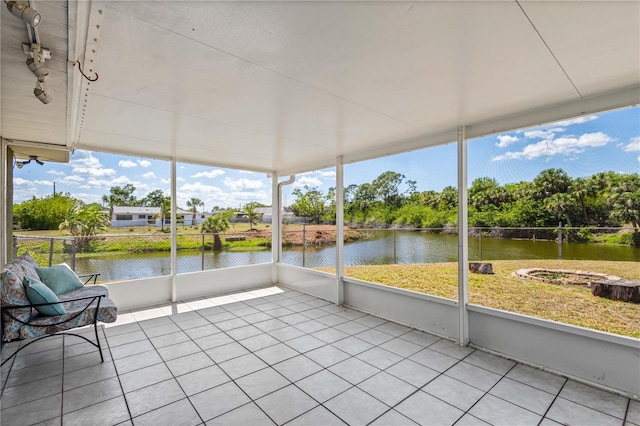 1665 Harmony Dr, Port Charlotte, FL 33952 - unfurnished sunroom with a water view