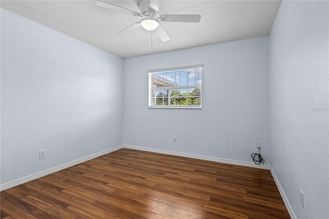 1665 Harmony Dr, Port Charlotte, FL 33952 - unfurnished room featuring baseboards, ceiling fan, and wood finished floors