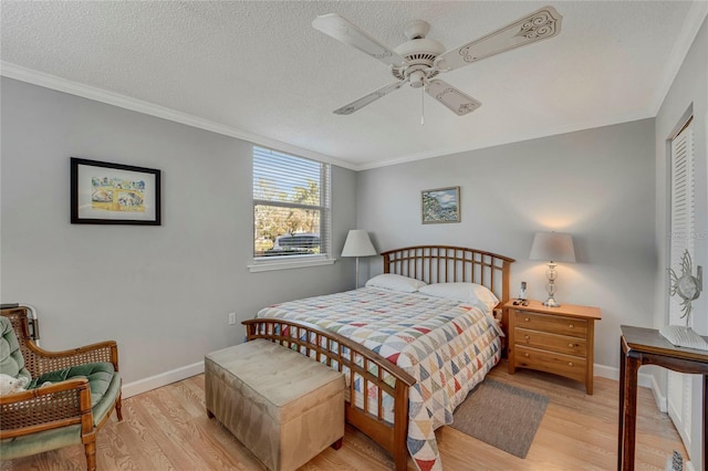 501 Lakeside Dr Unit 501, Bradenton, FL 34210 - bedroom with light wood-style flooring and ornamental molding