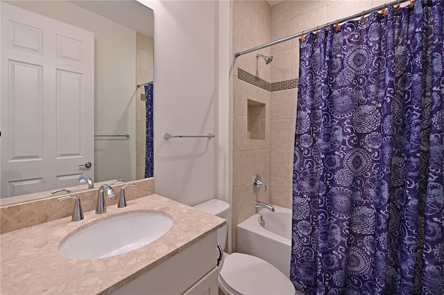 1017 Siberian Gln, Bradenton, FL 34212 - bathroom featuring toilet, shower / tub combo, and vanity