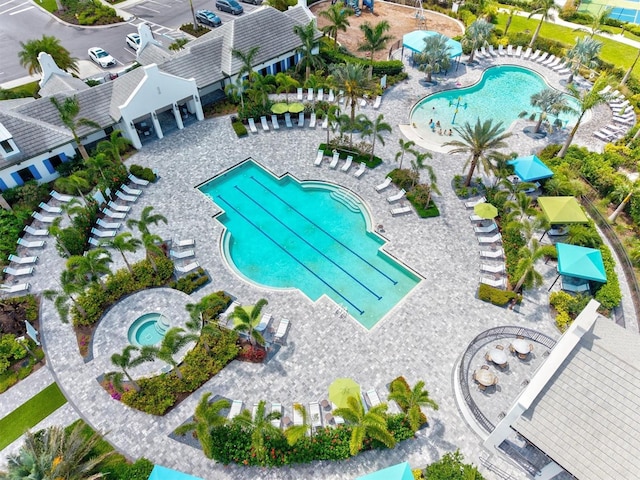 2894 Butterfly Jasmine Trl, Sarasota, FL 34240 - bird's eye view of a pool
