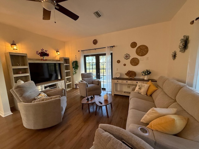 33 Tee View Pl, Rotonda West, FL 33947 - living area featuring dark wood-type flooring and ceiling fan