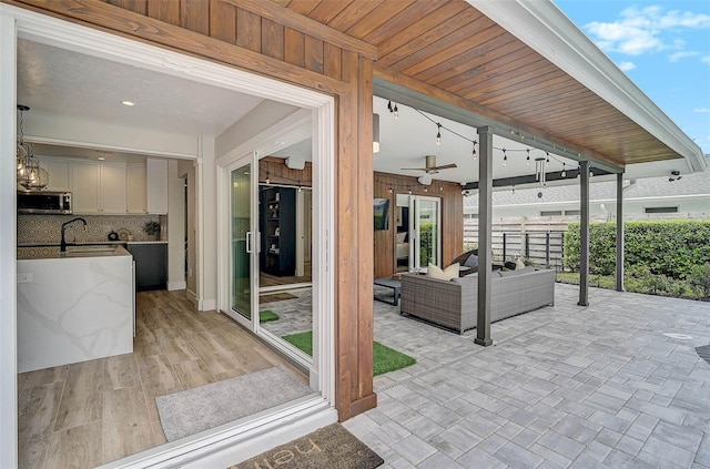 577 Corwood Dr, Sarasota, FL 34234 - view of patio featuring a sink
