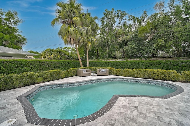 577 Corwood Dr, Sarasota, FL 34234 - view of swimming pool with a fenced in pool and a patio area