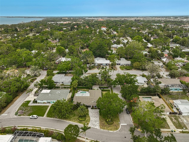 577 Corwood Dr, Sarasota, FL 34234 - birds eye view of property with a residential view and a water view