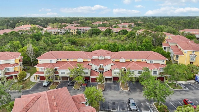 aerial view with a residential view
