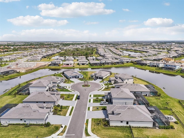 15104 Blue Bay Ter, Lakewood Ranch, FL 34211 - aerial perspective of suburban area featuring a large body of water