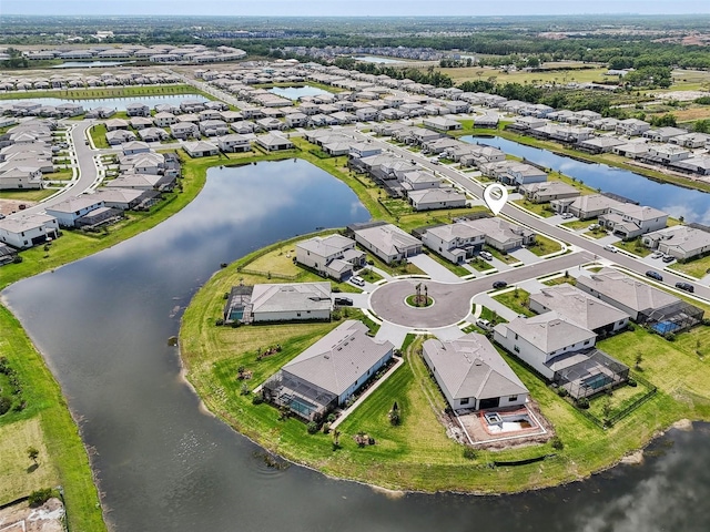 15104 Blue Bay Ter, Lakewood Ranch, FL 34211 - aerial perspective of suburban area with a nearby body of water
