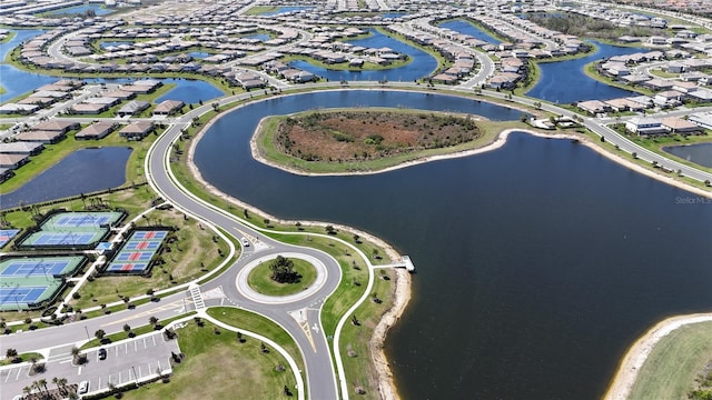 15104 Blue Bay Ter, Lakewood Ranch, FL 34211 - aerial view of property and surrounding area with a nearby body of water