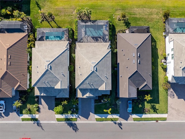 aerial view featuring a residential view