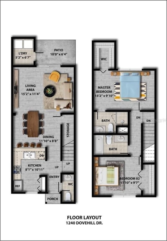 1236 Dovehill Dr, Apopka, FL 32703 - view of home floor plan