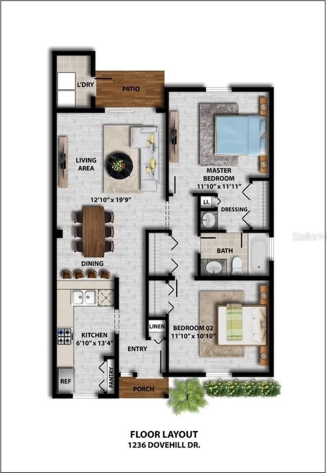 1236 Dovehill Dr, Apopka, FL 32703 - view of room layout