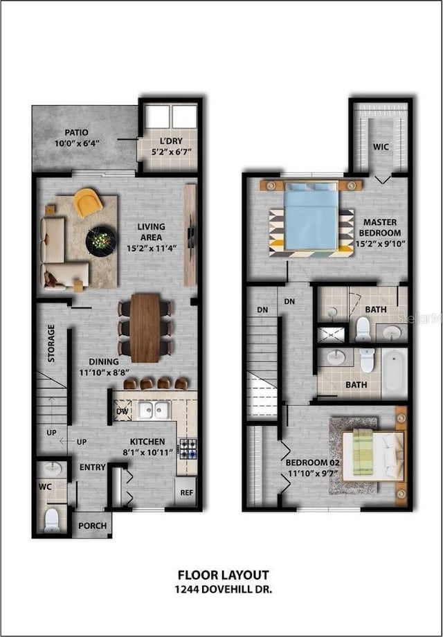 1236 Dovehill Dr, Apopka, FL 32703 - view of floor plan / room layout