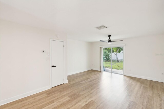 1236 Dovehill Dr, Apopka, FL 32703 - empty room featuring light wood-style flooring and a ceiling fan