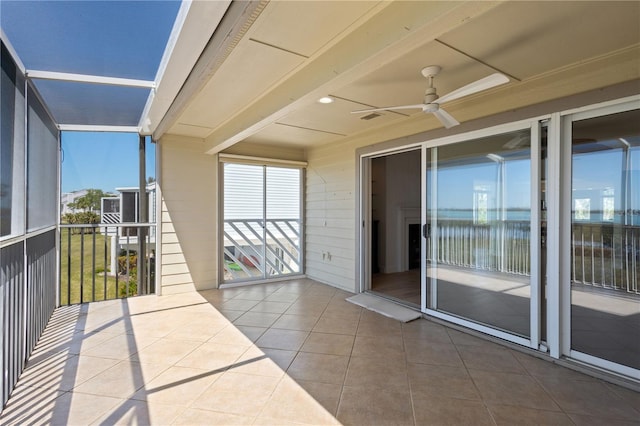 71 Tidy Island Blvd, Bradenton, FL 34210 - balcony featuring a ceiling fan
